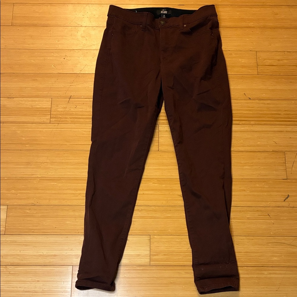 LuLaRoe Women's Burgundy Jeans Stretchy Waistband